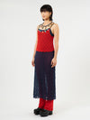 YANYAN KNITS 25 Spring/Summer BORLOR Camisole/Woven Lined Mini Skirt YYK-YYW25-0081-HONG Red Top